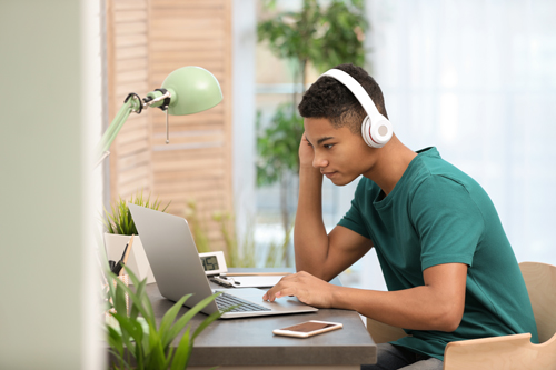 Teen at Desk